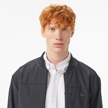  Lacoste Erkek Hakim Yaka Siyah Bomber Ceket