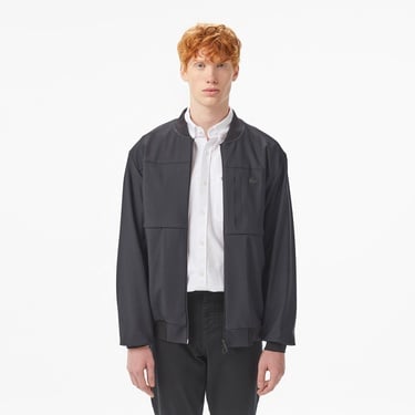  Lacoste Erkek Hakim Yaka Siyah Bomber Ceket