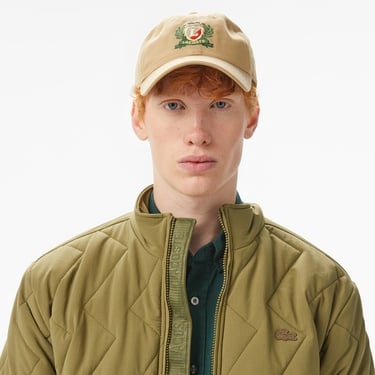  Lacoste Erkek Dik Yaka Kapitone Haki Mont