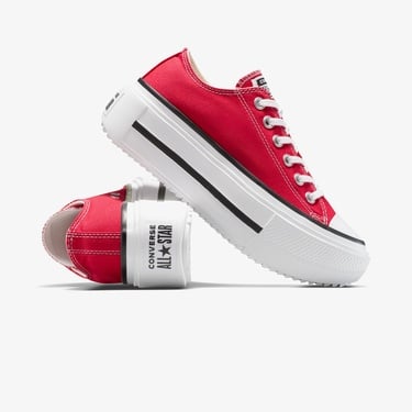  Converse Chuck Taylor All Star Lift Double Stack Platform Unisex Kırmızı Sneaker