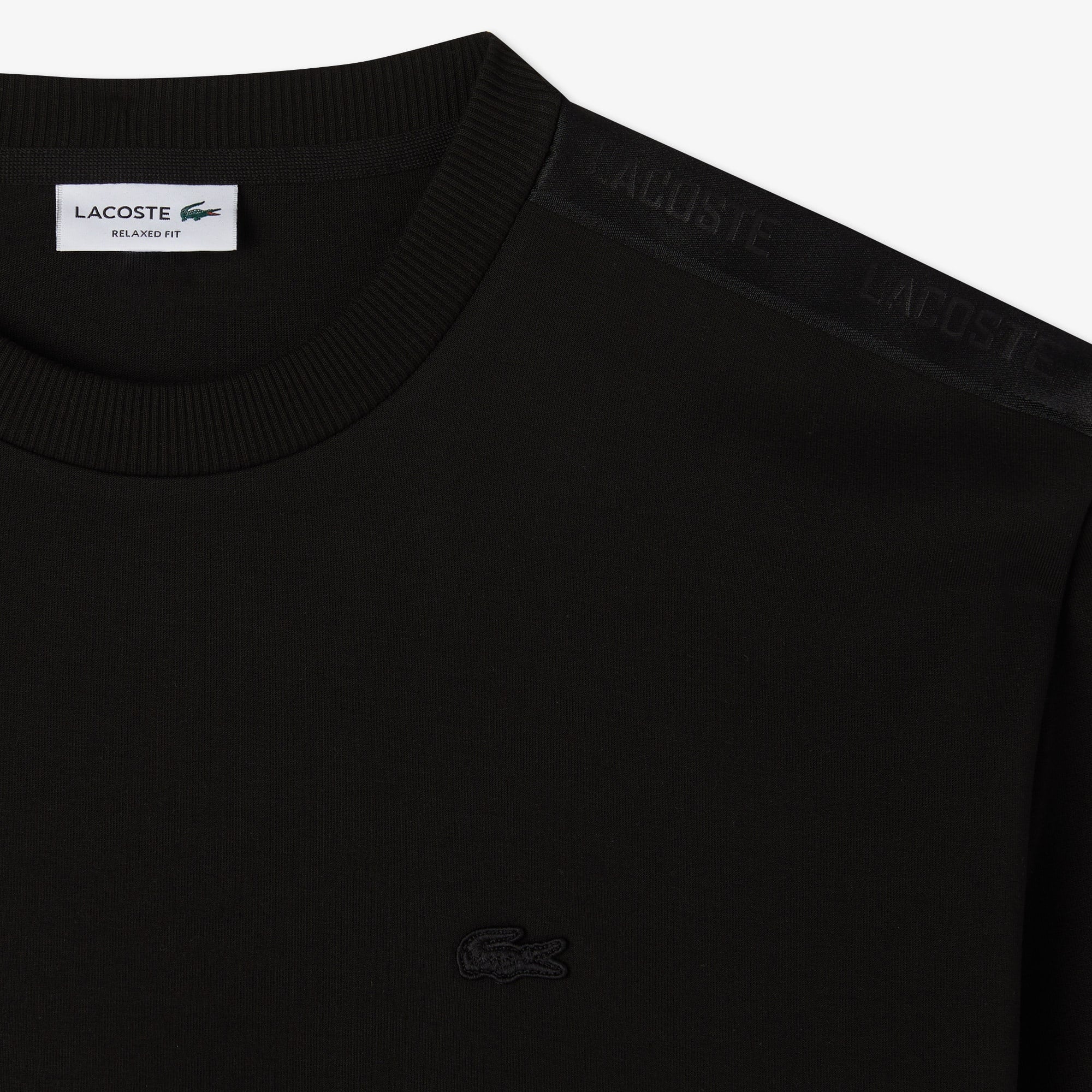 Lacoste Erkek Relaxed Fit Siyah Sweatshirt