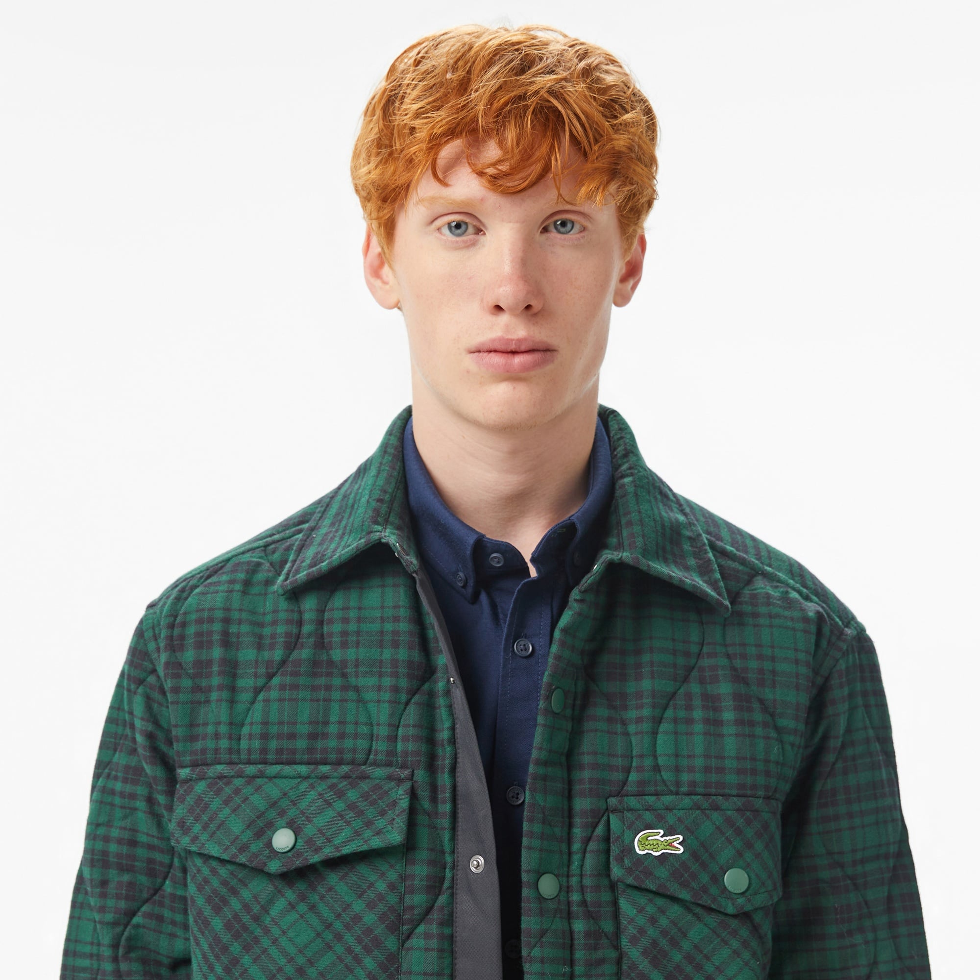 Lacoste Erkek Relaxed Fit Kareli Yeşil Gömlek