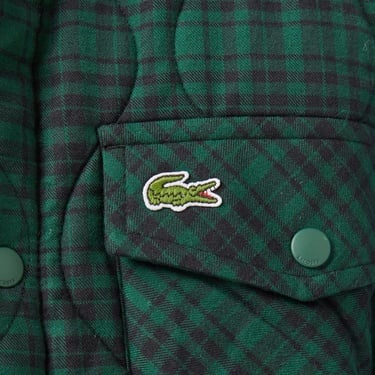  Lacoste Erkek Relaxed Fit Kareli Yeşil Gömlek