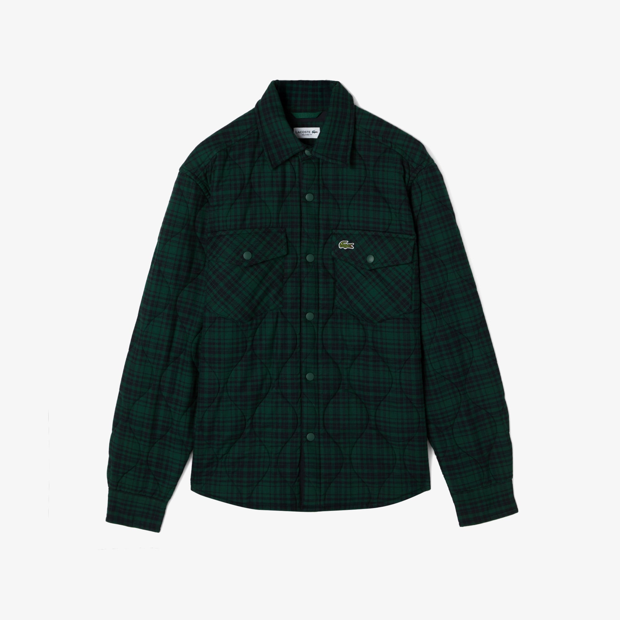 Lacoste Erkek Relaxed Fit Kareli Yeşil Gömlek