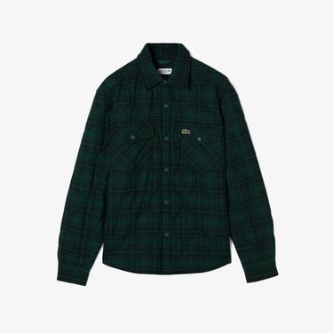  Lacoste Erkek Relaxed Fit Kareli Yeşil Gömlek