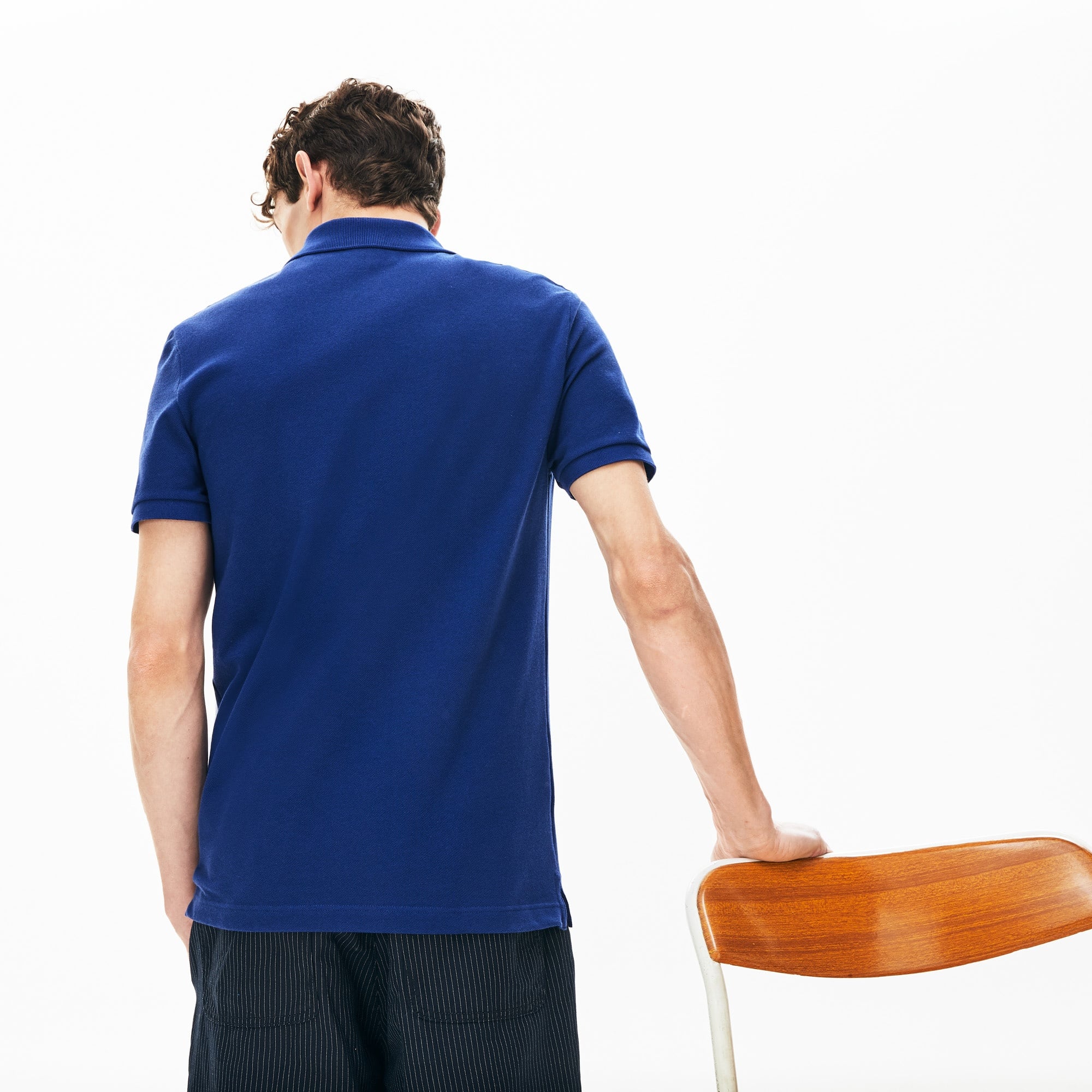 L.12.12 Erkek Slim Fit Koyu Mavi Polo