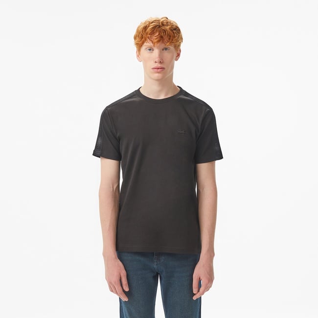  Lacoste Erkek Regular Fit Bisiklet Yaka Siyah T-Shirt