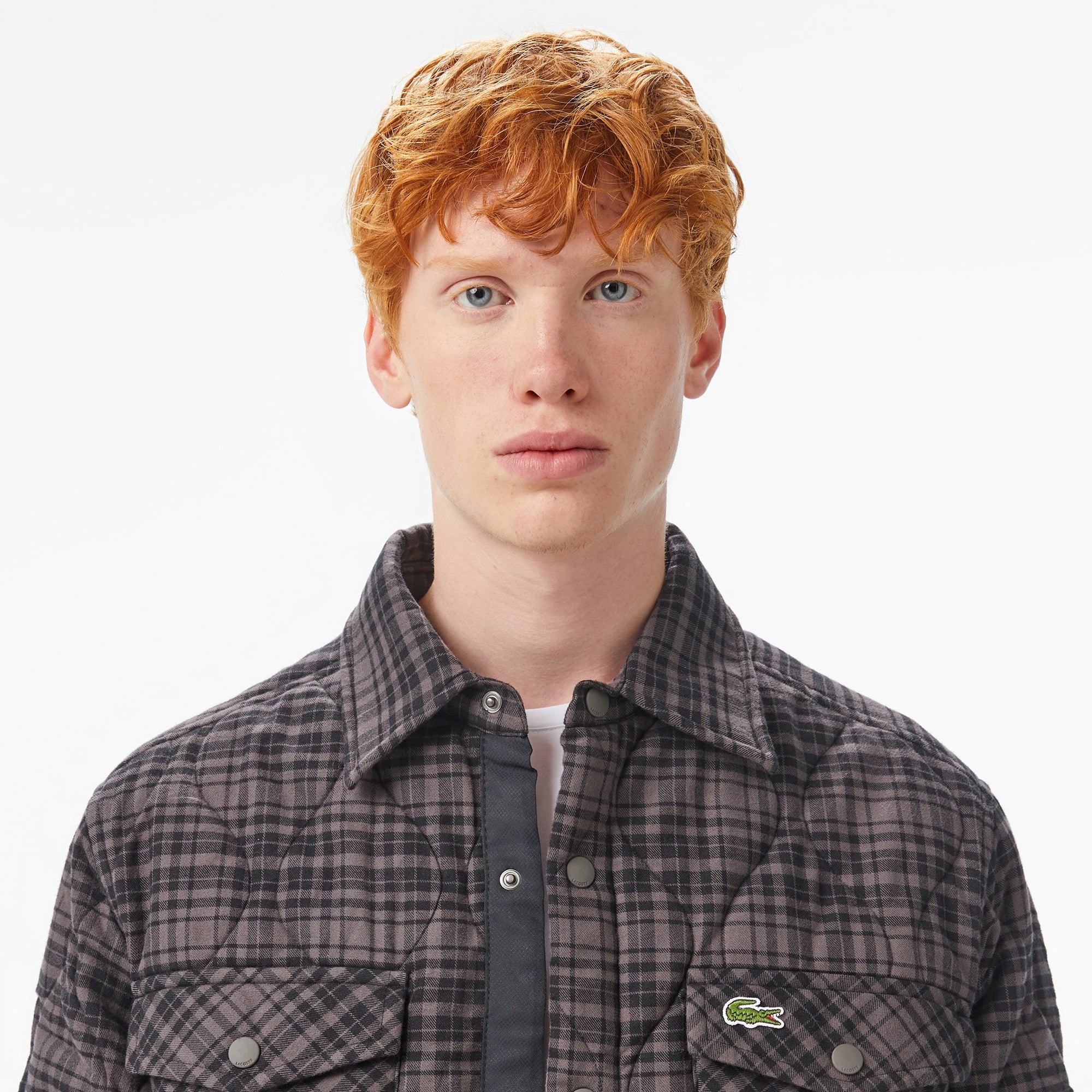 Lacoste Erkek Relaxed Fit Kareli Siyah Gömlek