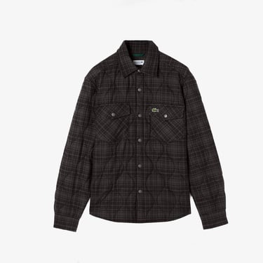  Lacoste Erkek Relaxed Fit Kareli Siyah Gömlek