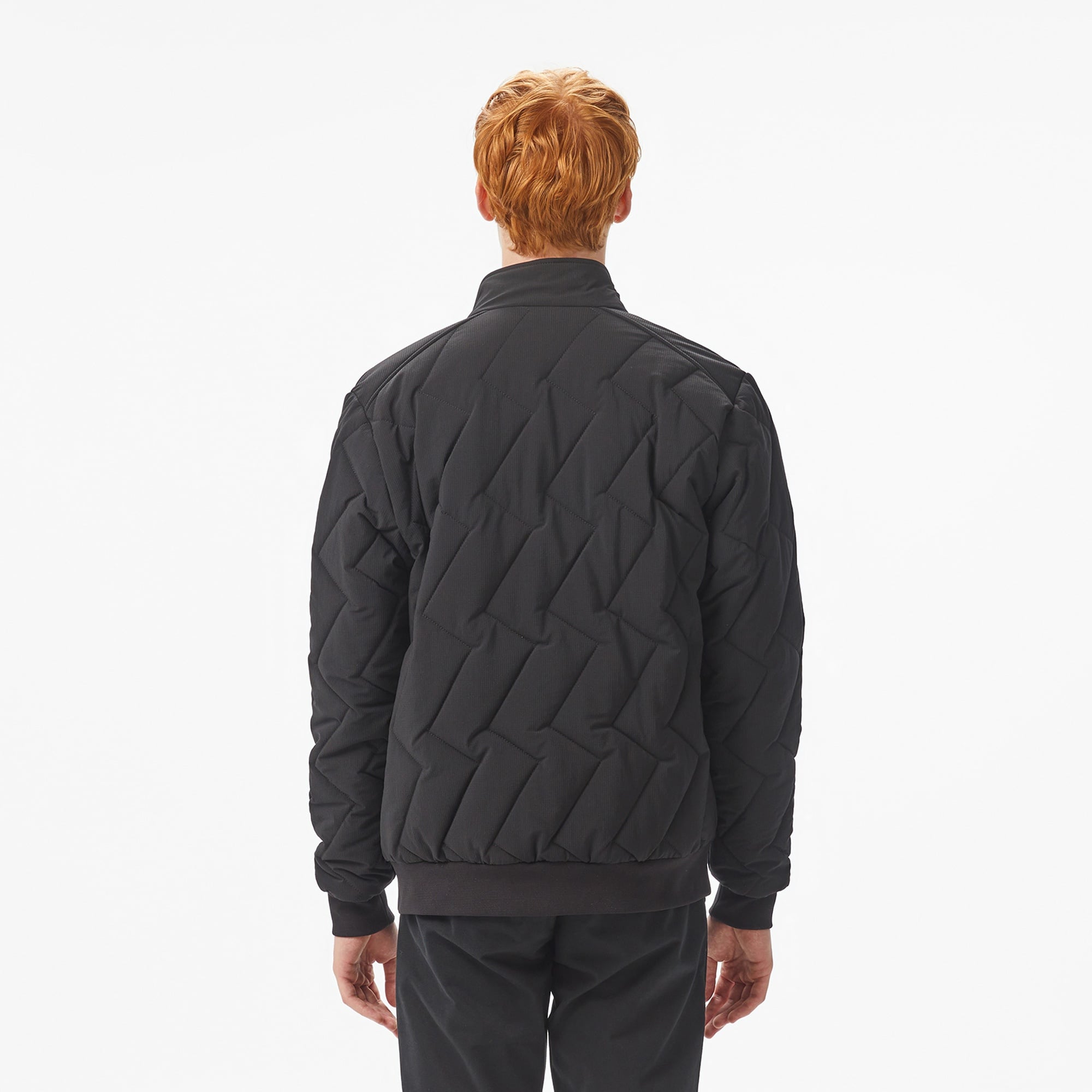 Lacoste Erkek Dik Yaka Kapitone Siyah Mont