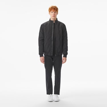  Lacoste Erkek Dik Yaka Kapitone Siyah Mont