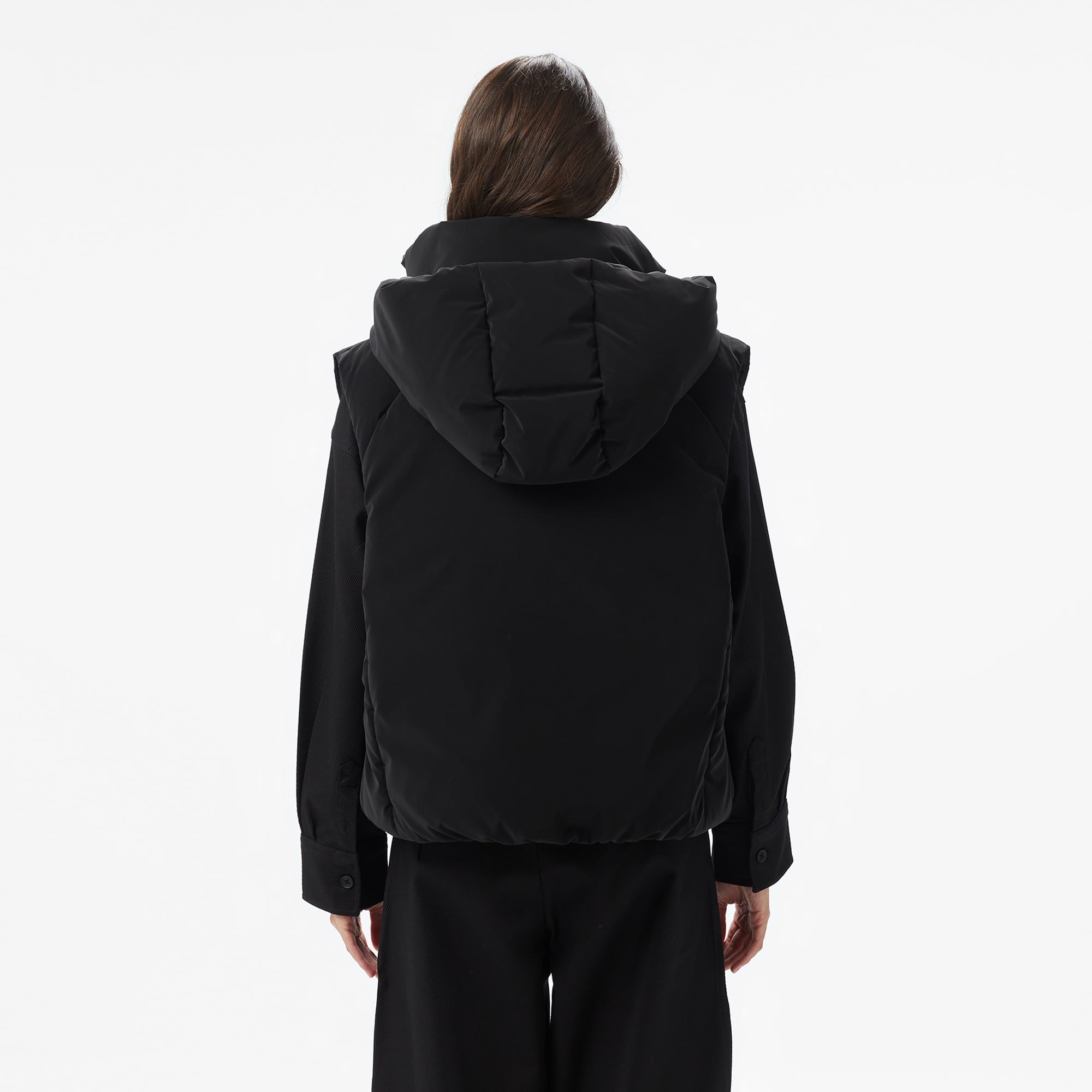 Lacoste Kadın Kapüşonlu Siyah Yelek