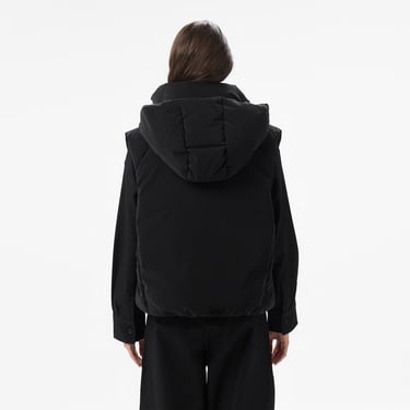  Lacoste Kadın Kapüşonlu Siyah Yelek