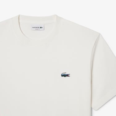  Lacoste Erkek Classic Fit Bisiklet Yaka Beyaz T-Shirt