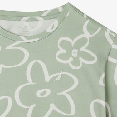  Nautica Kız Çocuk Yeşil Regular Fit Baskılı T-Shirt