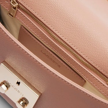  Lacoste Champs-Élysées Kadın Deri Açık Pembe Omuz Çantası