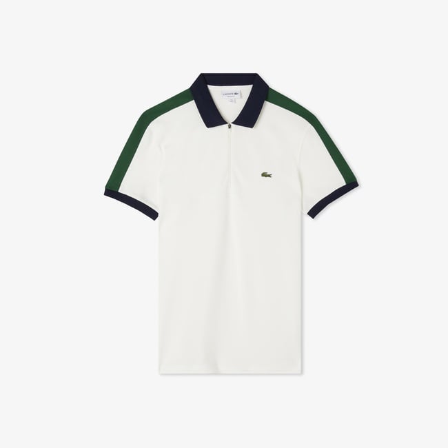  Lacoste Erkek Regular Fit Renk Bloklu Beyaz Polo