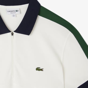  Lacoste Erkek Regular Fit Renk Bloklu Beyaz Polo