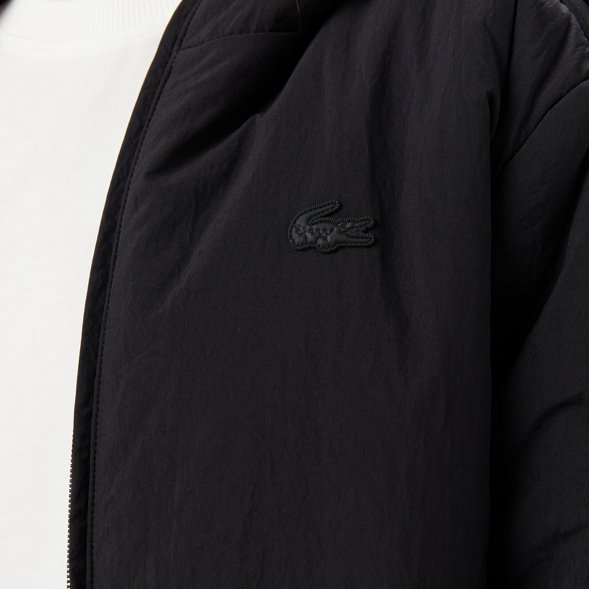 Lacoste Kadın Kapüşonlu Siyah Ceket