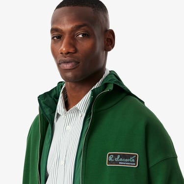  Lacoste Erkek Loose Fit Kapüşonlu Yeşil Sweatshirt