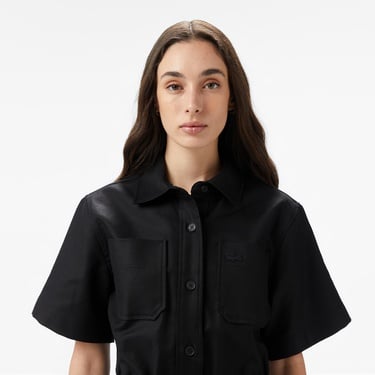  Kadın Classic Fit Kısa Kollu Siyah Elbise