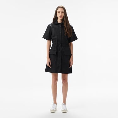  Kadın Classic Fit Kısa Kollu Siyah Elbise