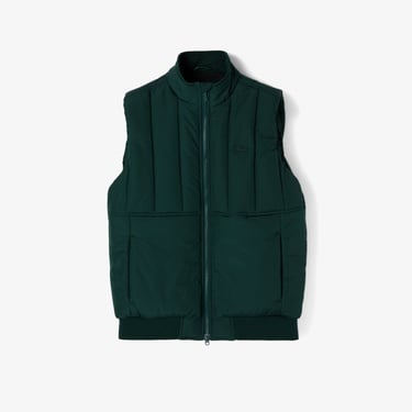  Lacoste Erkek Dik Yaka Koyu Yeşil Yelek