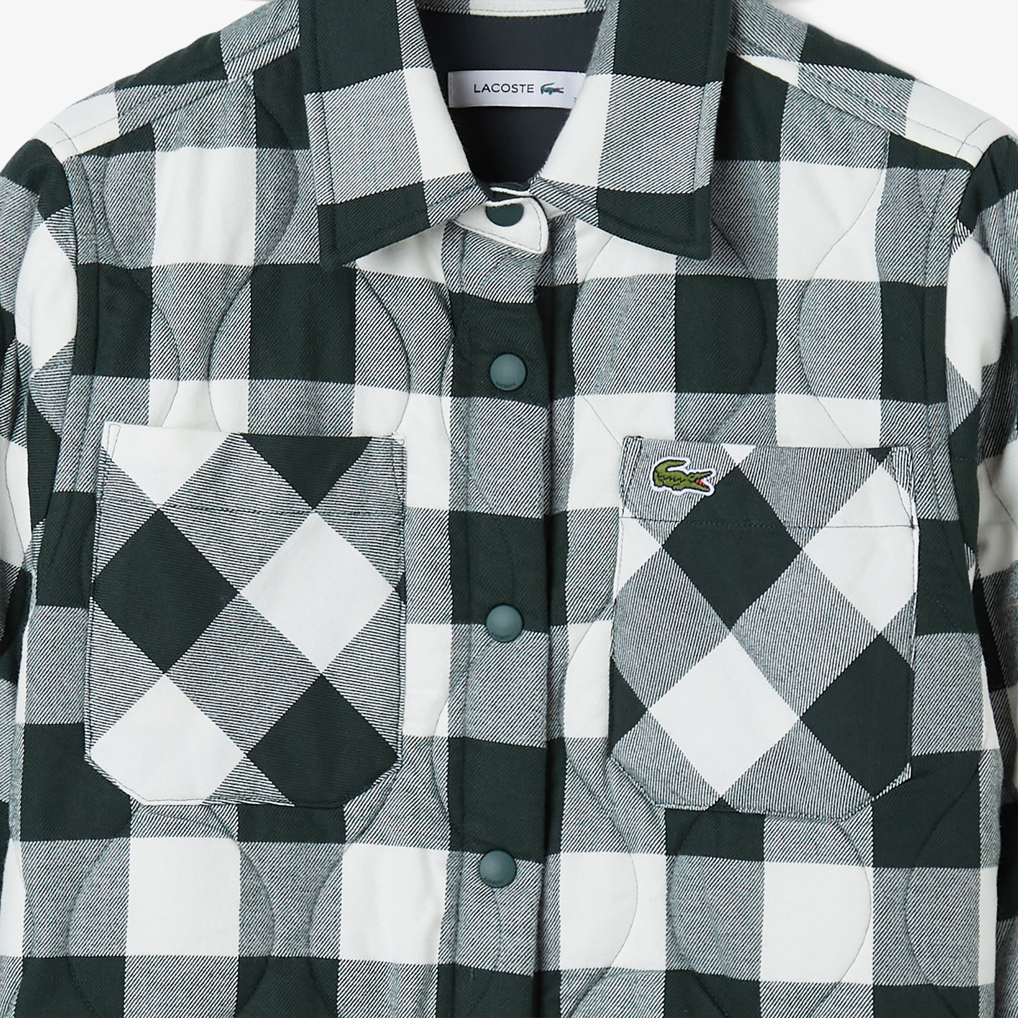 Kadın Relaxed Fit Ekose Koyu Yeşil Dış Gömlek