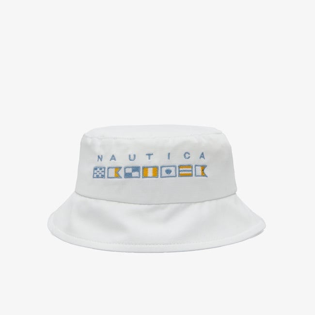  Nautica Unisex Beyaz Baskılı Şapka