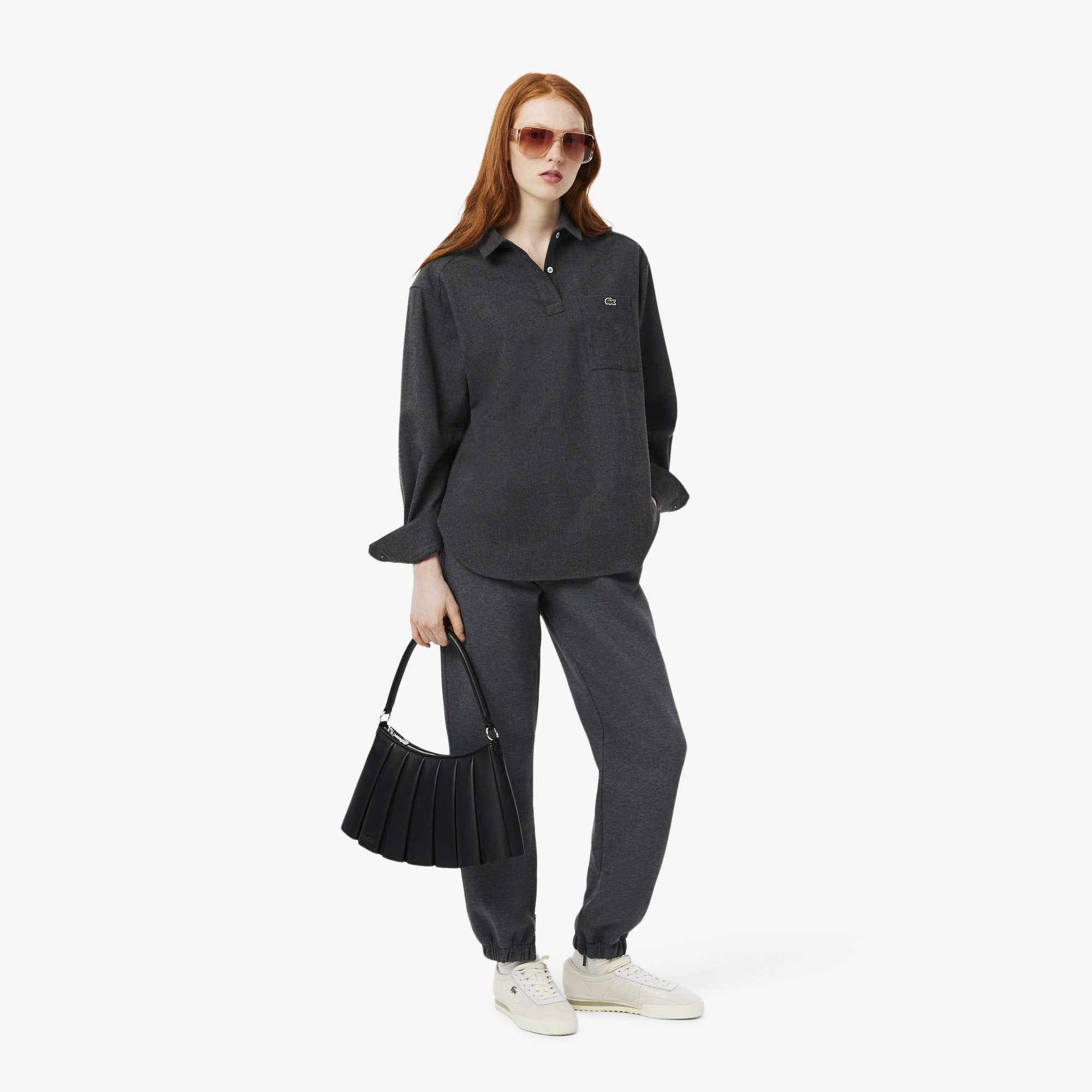 Lacoste Medium Lenglen Kadın Siyah Omuz Çantası