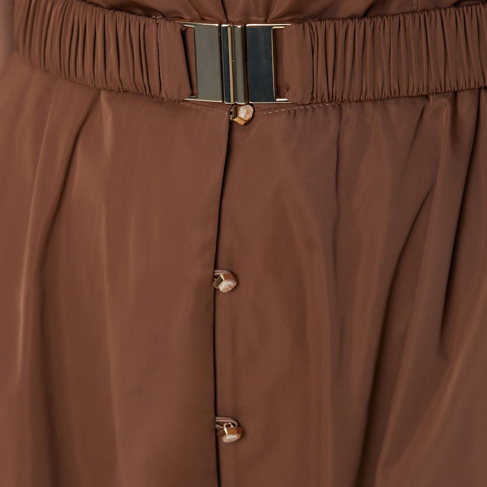 Network Kadın Tarçın Midi Tafta Elbise