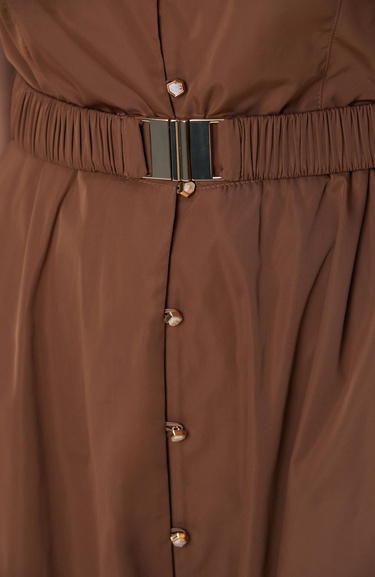  Network Kadın Tarçın Midi Tafta Elbise