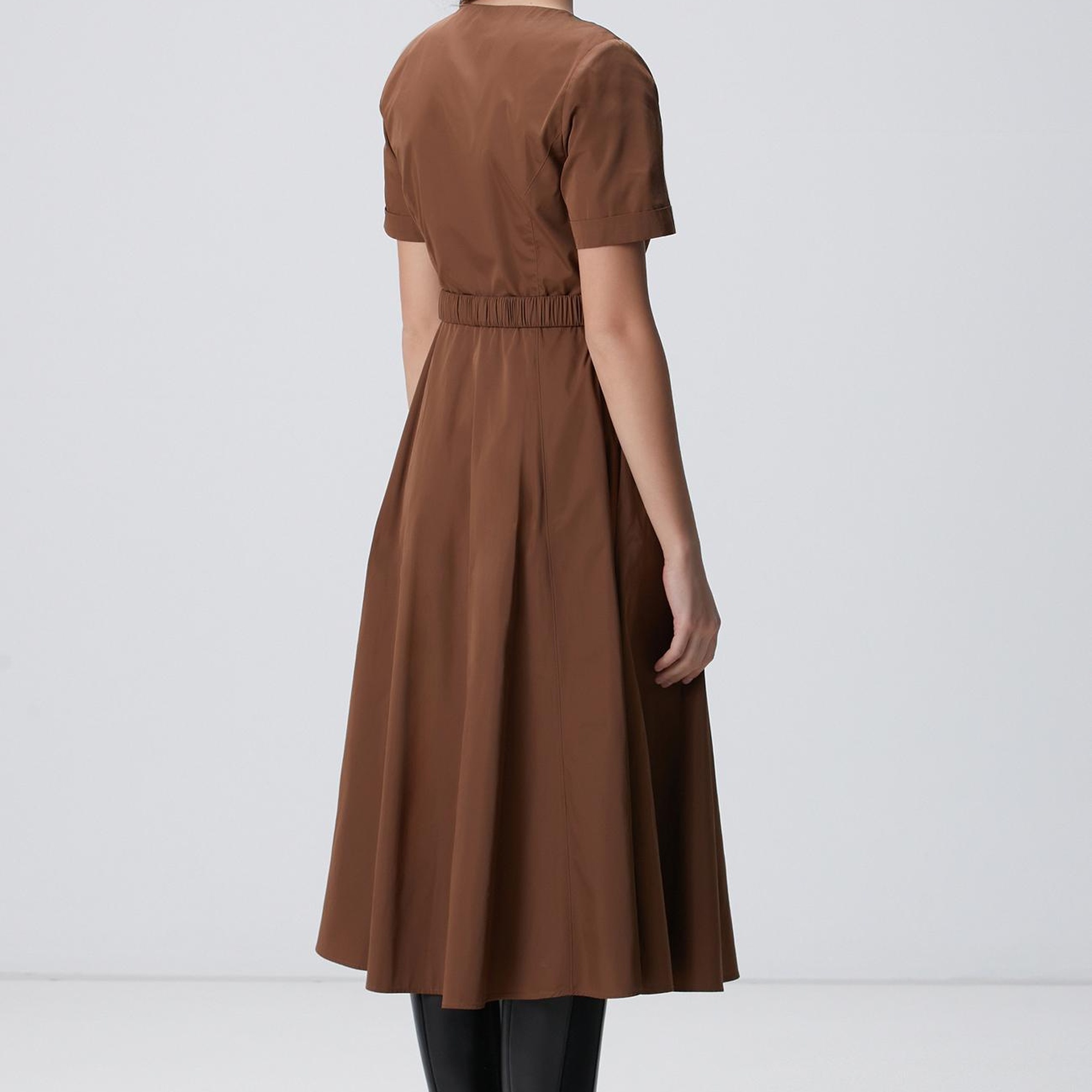 Network Kadın Tarçın Midi Tafta Elbise