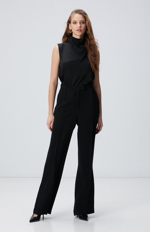  Network Kadın Siyah Pileli Pantolon