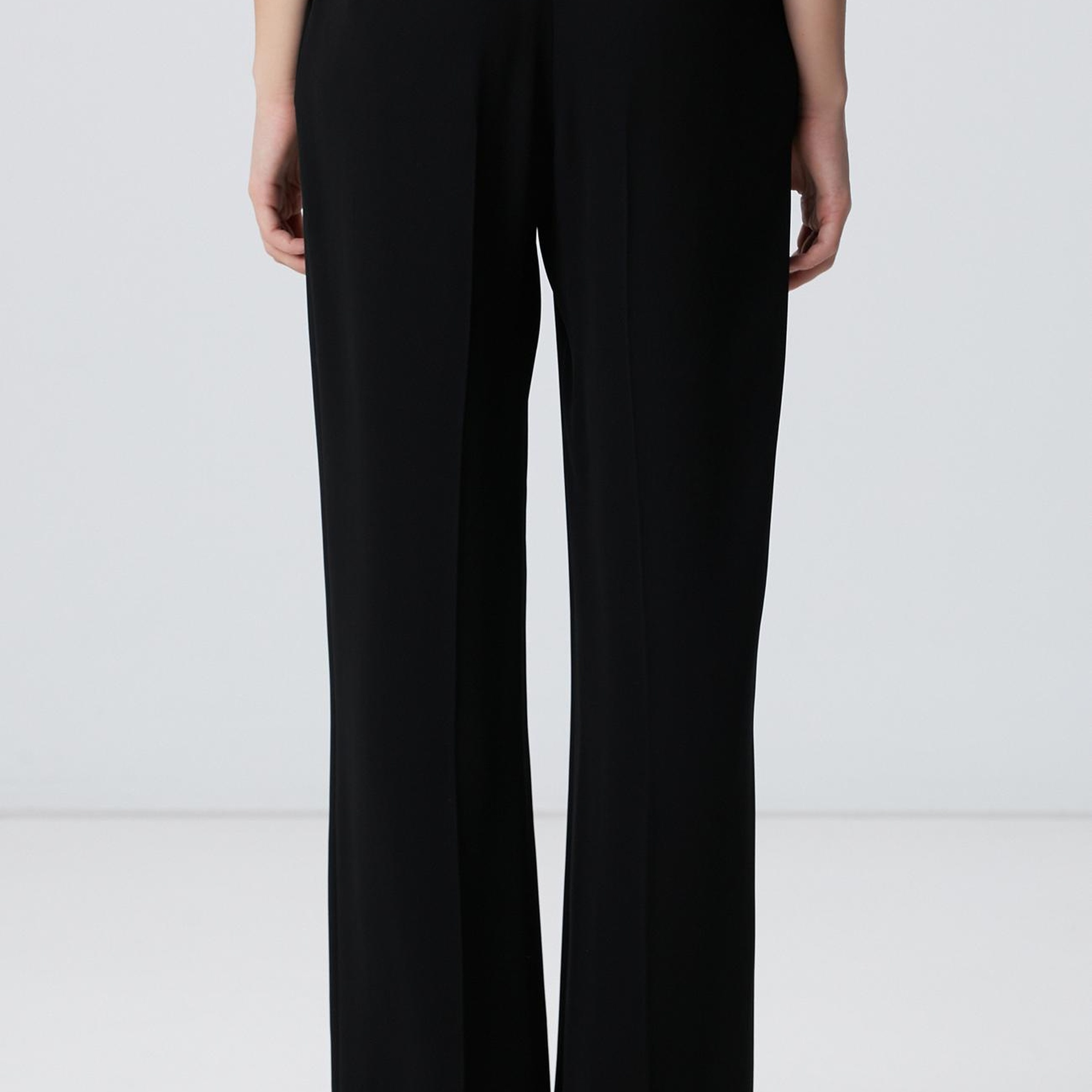 Network Kadın Siyah Pileli Pantolon