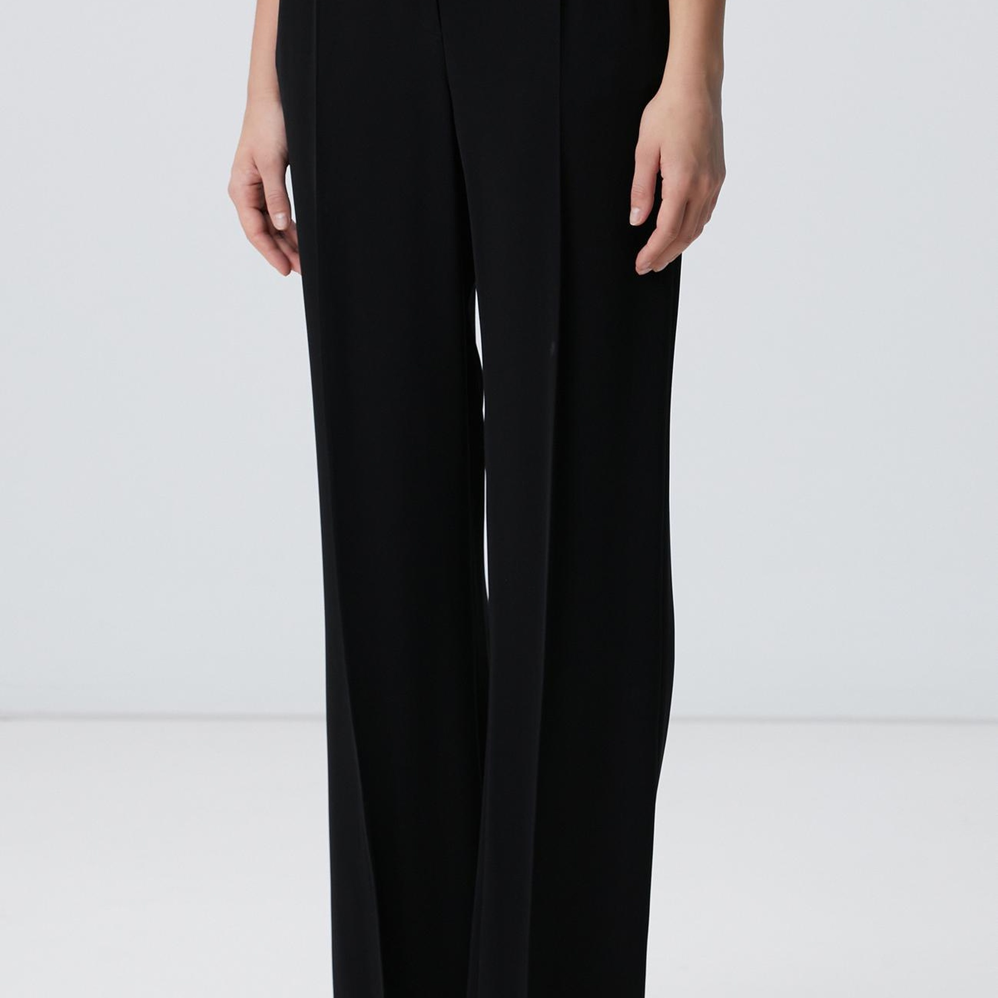 Network Kadın Siyah Pileli Pantolon