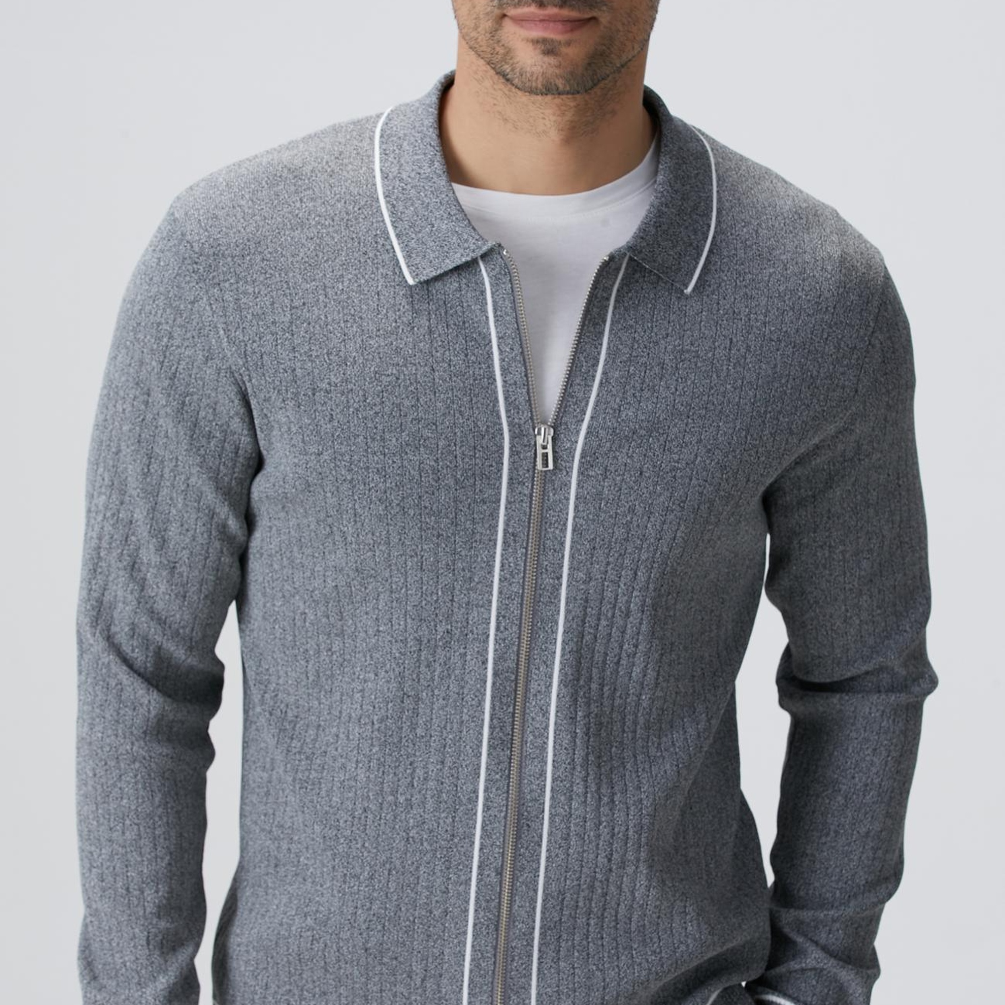 Network Erkek Gri Melanj Rayon Hırka