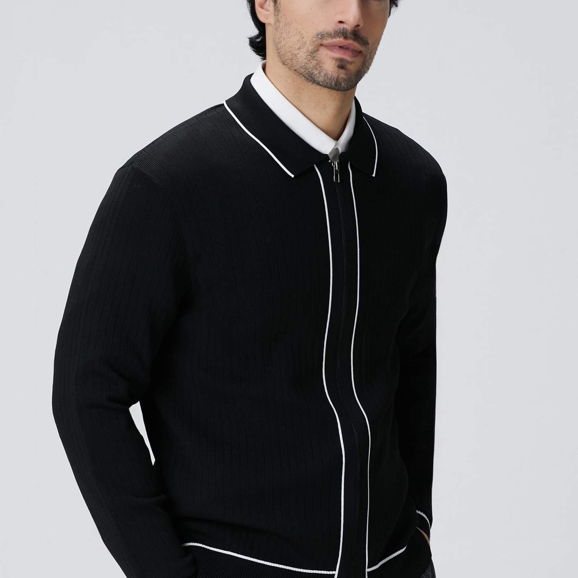 Network Erkek Siyah Melanj Rayon Hırka