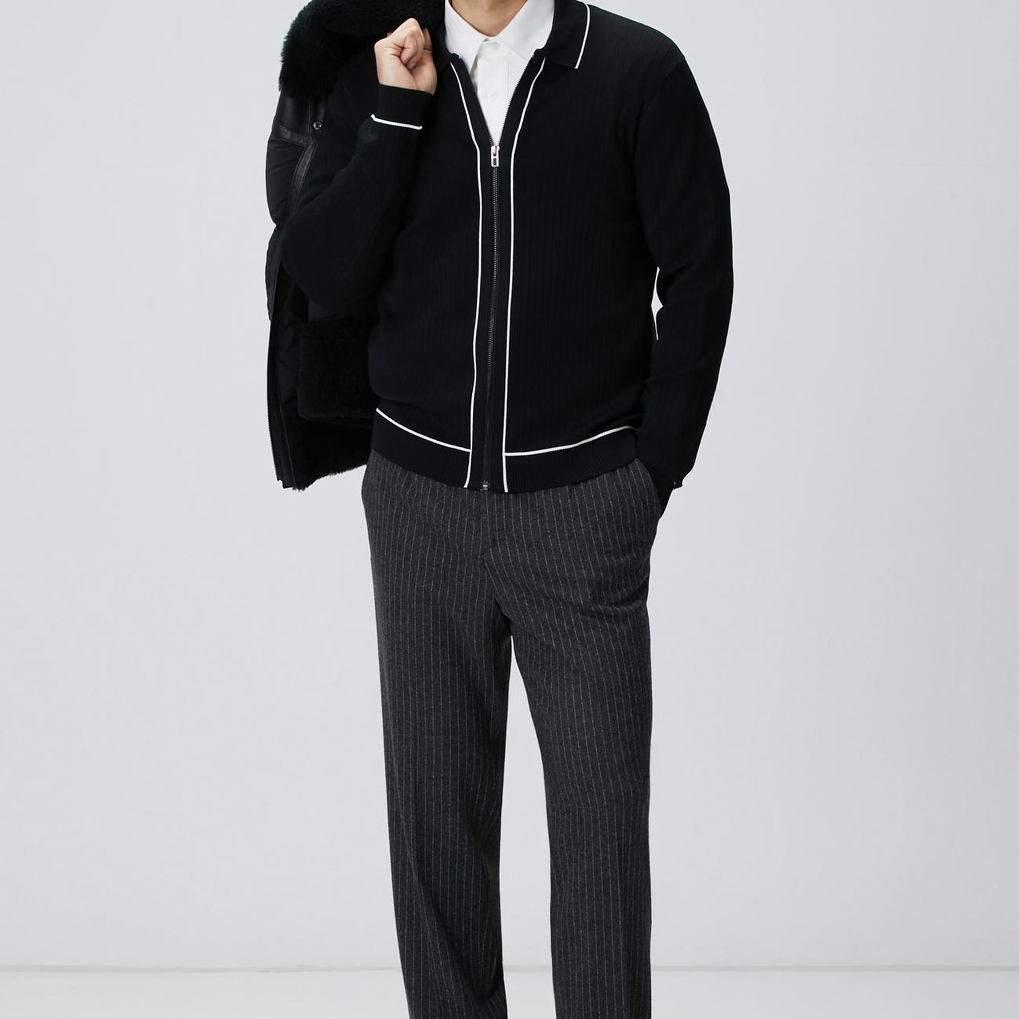 Network Erkek Siyah Melanj Rayon Hırka