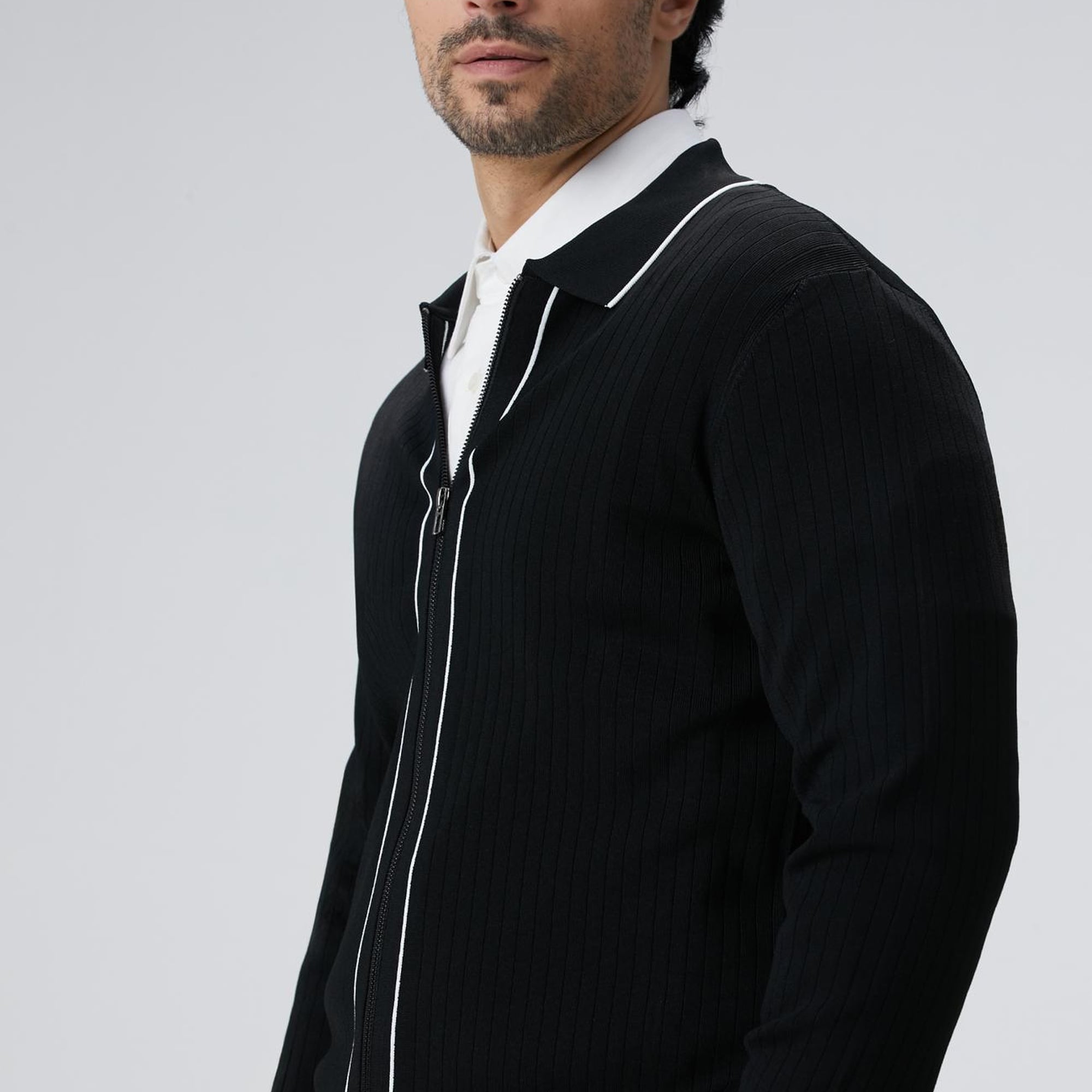 Network Erkek Siyah Melanj Rayon Hırka