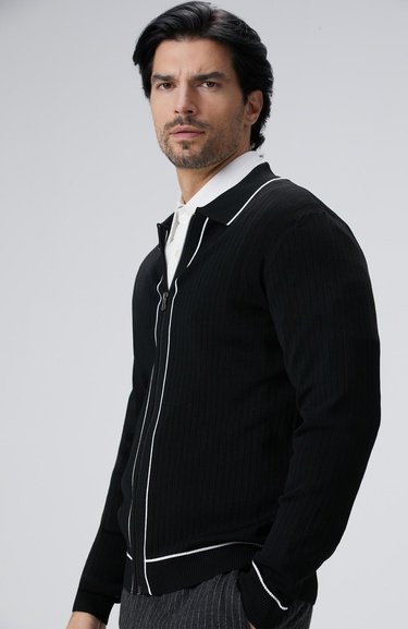  Network Erkek Siyah Melanj Rayon Hırka