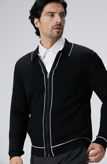  Network Erkek Siyah Melanj Rayon Hırka