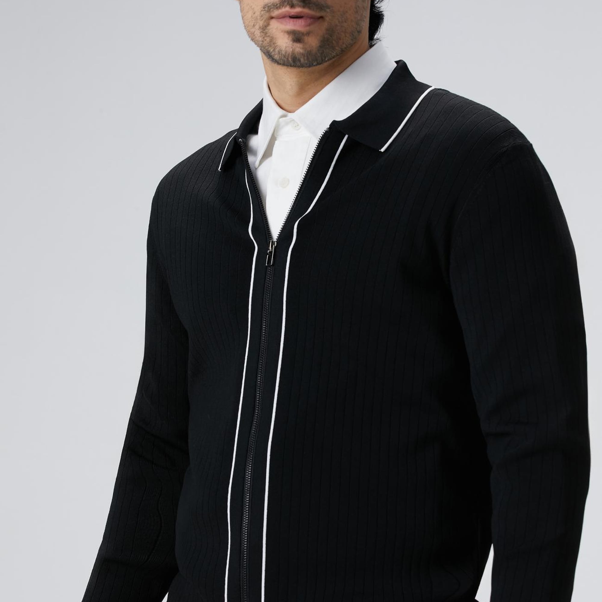 Network Erkek Siyah Melanj Rayon Hırka