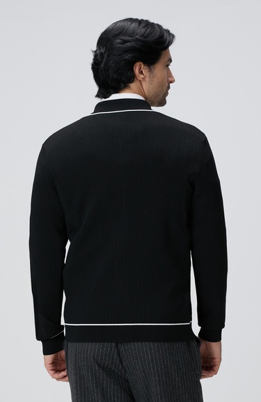  Network Erkek Siyah Melanj Rayon Hırka