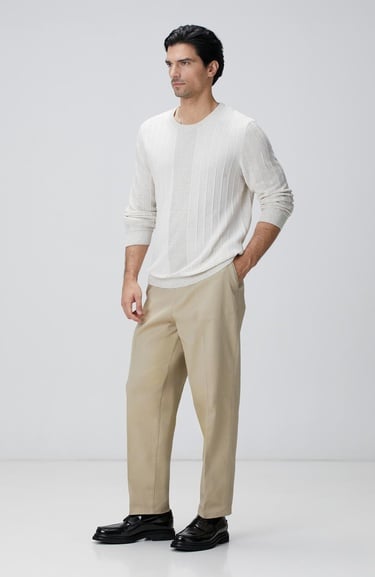  Network Erkek Naturel Desenli Triko Kazak