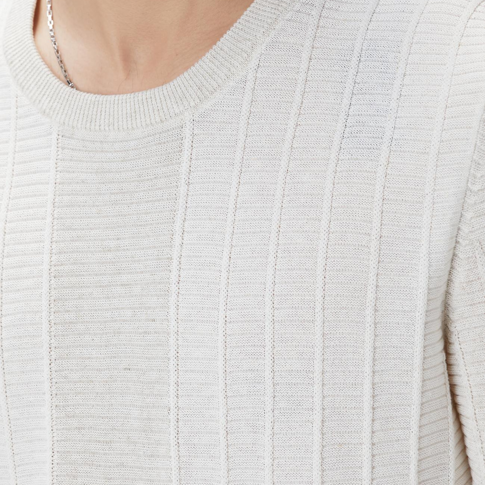 Network Erkek Naturel Desenli Triko Kazak