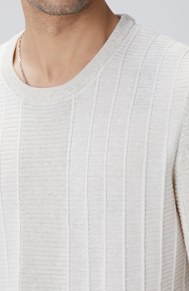  Network Erkek Naturel Desenli Triko Kazak