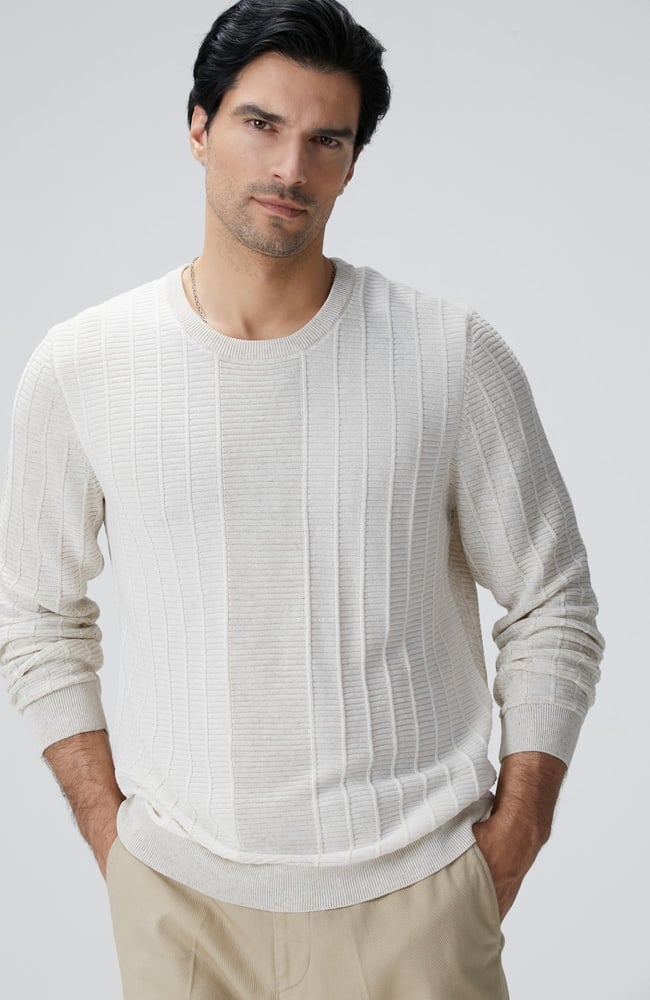  Network Erkek Naturel Desenli Triko Kazak