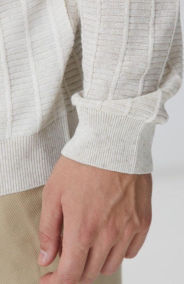  Network Erkek Naturel Desenli Triko Kazak