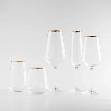  Meringue Kristal Beyaz Şarap Kadehi 350 cc